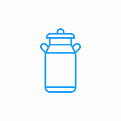 milk churn container icon sign vector
