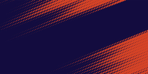 Abstract speed lines style orange color halftone banner design template. vector eps10