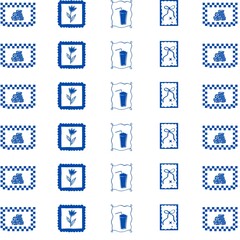 floral set of seamless pattern