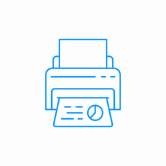 printer printing paper icon sign vector