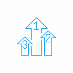 progress growth success icon sign vector