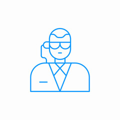 secret agent spy icon sign vector