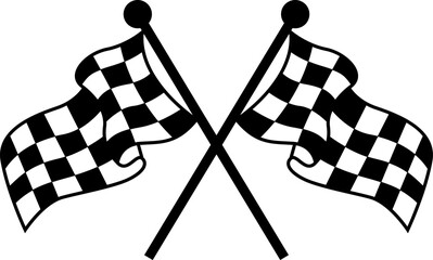 Two racing checkered flags racing flag car racing flag finish flag eps vector Ai vector