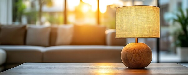 Sunset Living Room Lamp Table Decor