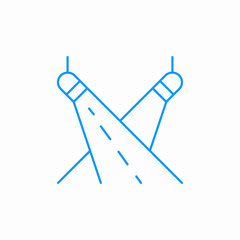 spotlights shining brightly icon sign vector