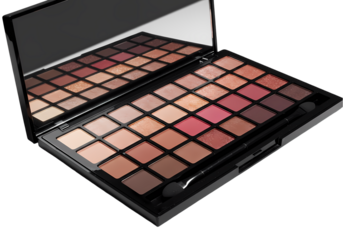 35Color Eyeshadow Palette Makeup Kit Neutral Tones Shimmer Matte isolated on transparent background