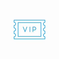 vip ticket entry icon sign vector