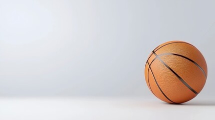 Obraz premium Pixelated Orange Basketball on White Background
