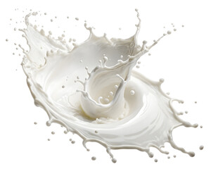 Creamy Milk Explosion on a White Background
