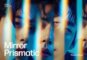 Mirror Prismatic Photo Effect Template