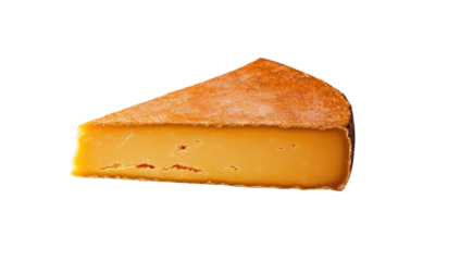 Cheese wedge, golden hue, aged