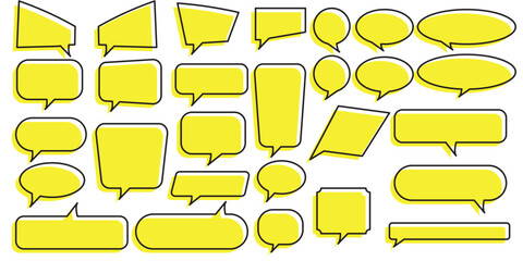 Obraz premium Speech Bubbles set. Speech bubbles blank isolated on white background. speech bubble comic signs. Speech bubble balloon shapes collection. Speech bubble in a flat design. 