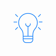 lightbulb light icon sign vector