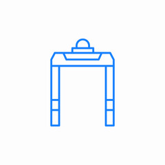 metal detector icon sign vector