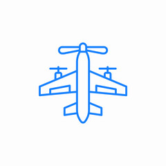 military aviation icon sign vector