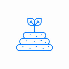 plant in soil icon sign vector