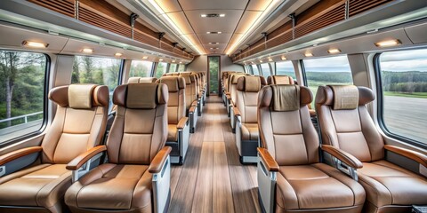 Luxury Passenger Vehicle Interior Featuring Comfortable Seating and Scenic Views