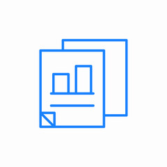 report statistics icon sign vector