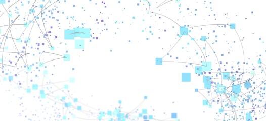 Obraz premium Modern technology background. Digital network, data flow, connection concept. Ideal for websites and presentations.