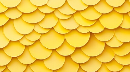 A repeating pattern of overlapping circles in bright yellow.