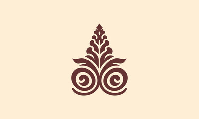 Traditional Ornamental Bali Vector Logo Design