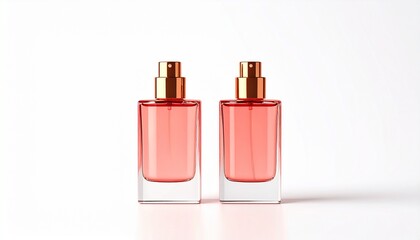 Perfume advertisement, luxury and minimalism: High-end perfume packaging, isolated on clean surface.