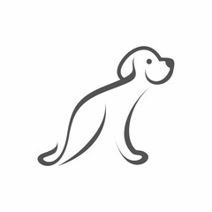 Minimalist Dog Logo – Elegant Pet Outline Design
