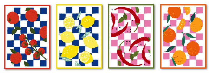 SET OF DOLCE VITA FOOD POSTERS