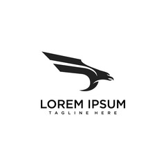 Letter D abstract and eagle head logo vector image