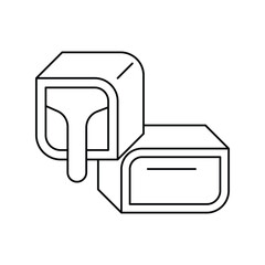 chocolate bar lineal icon with white background vector stock illustration