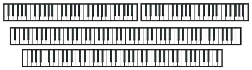 Musical Keyboard With Different Notes Setups