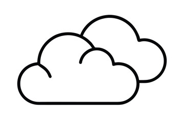 cloud line art vector icon
