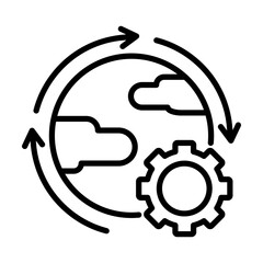 Globalization business single icon