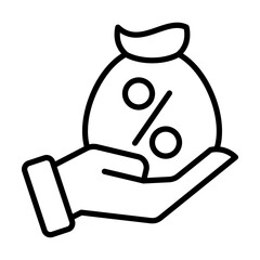 Subsidy government support single icon