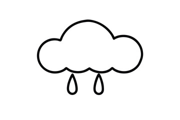drizzle cloud vector icon