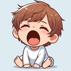 the children are yawning