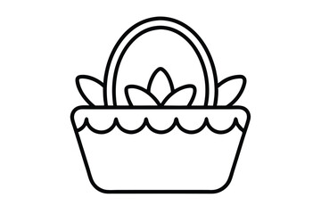 harvest basket vector icon