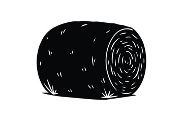 hay bale vector icon