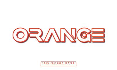 Orange text effect editable. Editable Fresh text effect vector