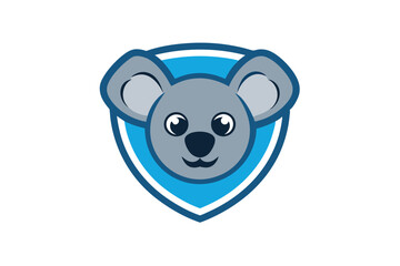 koalas head mascot vector logo design 