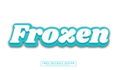 Frozen text effect editable. Editable Fresh text effect vector