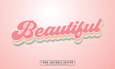 Beautiful text effect editable. Editable Fresh text effect vector