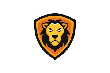 Obraz premium shield with lion head vector icon