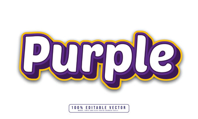 Purple text effect editable. Editable Fresh text effect vector