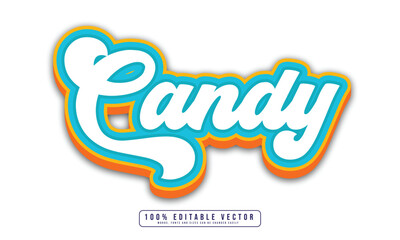 Candy text effect editable. Editable Candy text effect vector