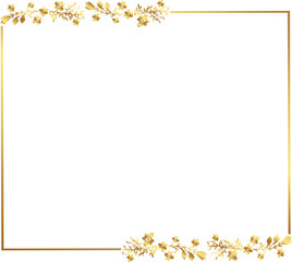 frame with leaves gold border Golden Border Warm Color Frame. vintage golden frames