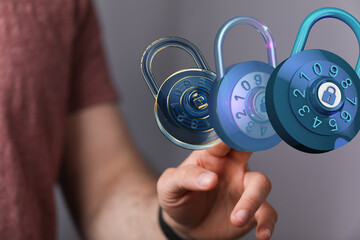 Protecting online data with strong passwords and secure encryption.