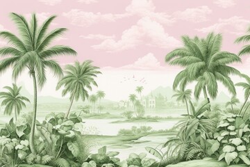 Tropical land landscape outdoors.