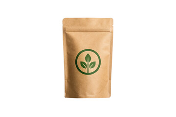 zero waste food package Eco-friendly packaging with a leaf logo design.