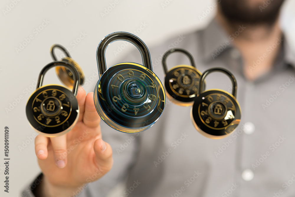 Aufkleber Secure your data!  Learn about password protection and digital security best practices.